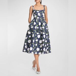 Sachin + Babi Olena Blue floral midi dress 6
